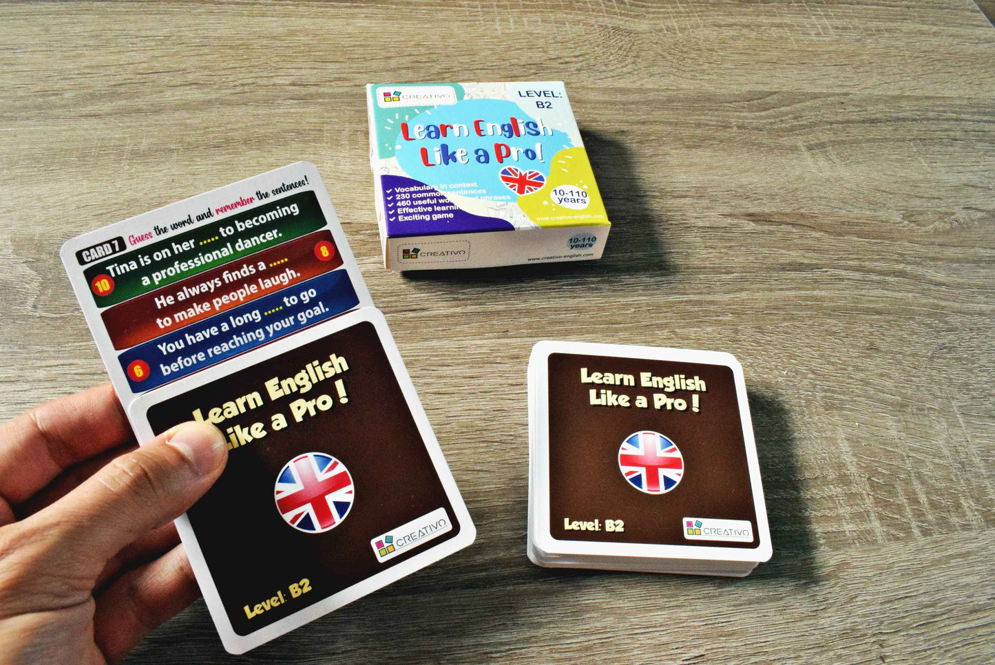 Learn English Like a Pro - Inteligentne fiszki + gra (poziom B2)