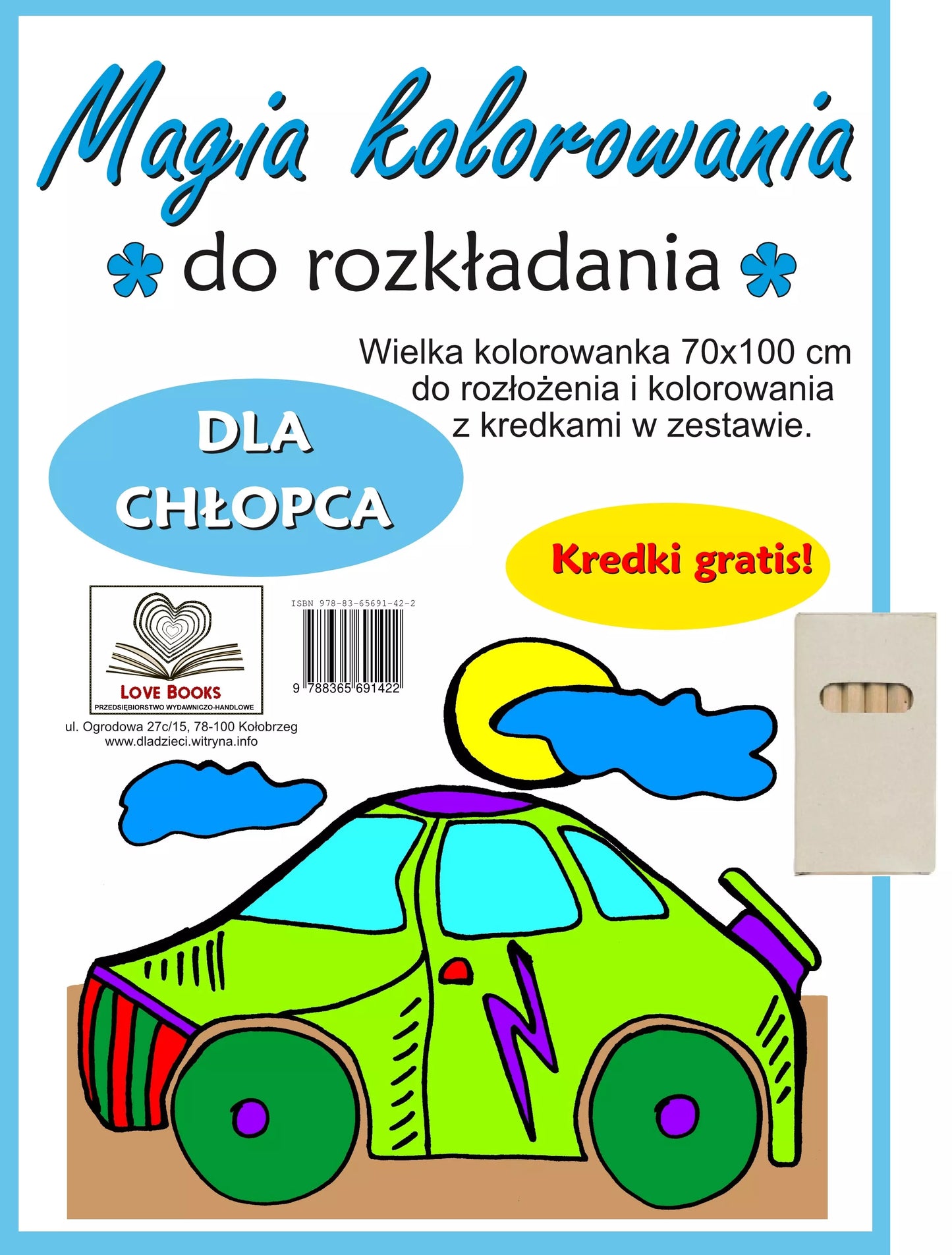 Magia kolorowania do rozkładania. Dla chłopca