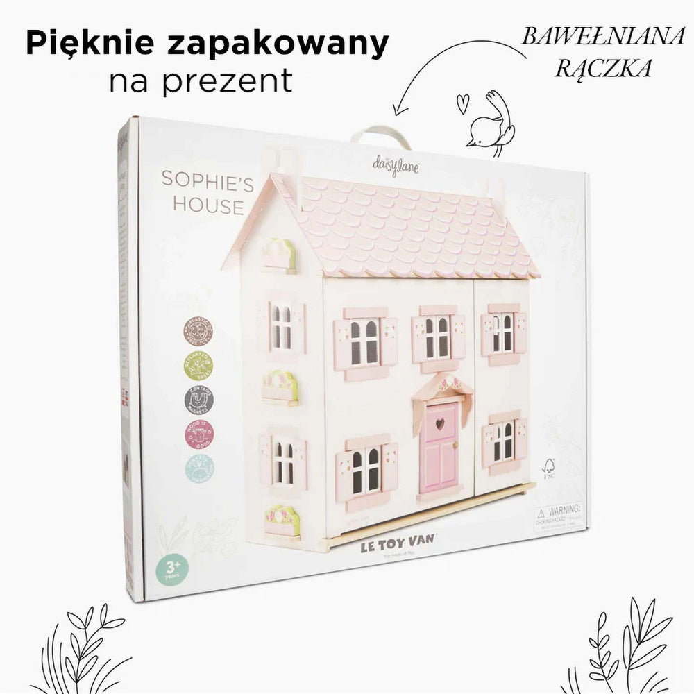 Drewniany domek dla lalek Sophie, zabawka dla dzieci, domki, Le Toy Van