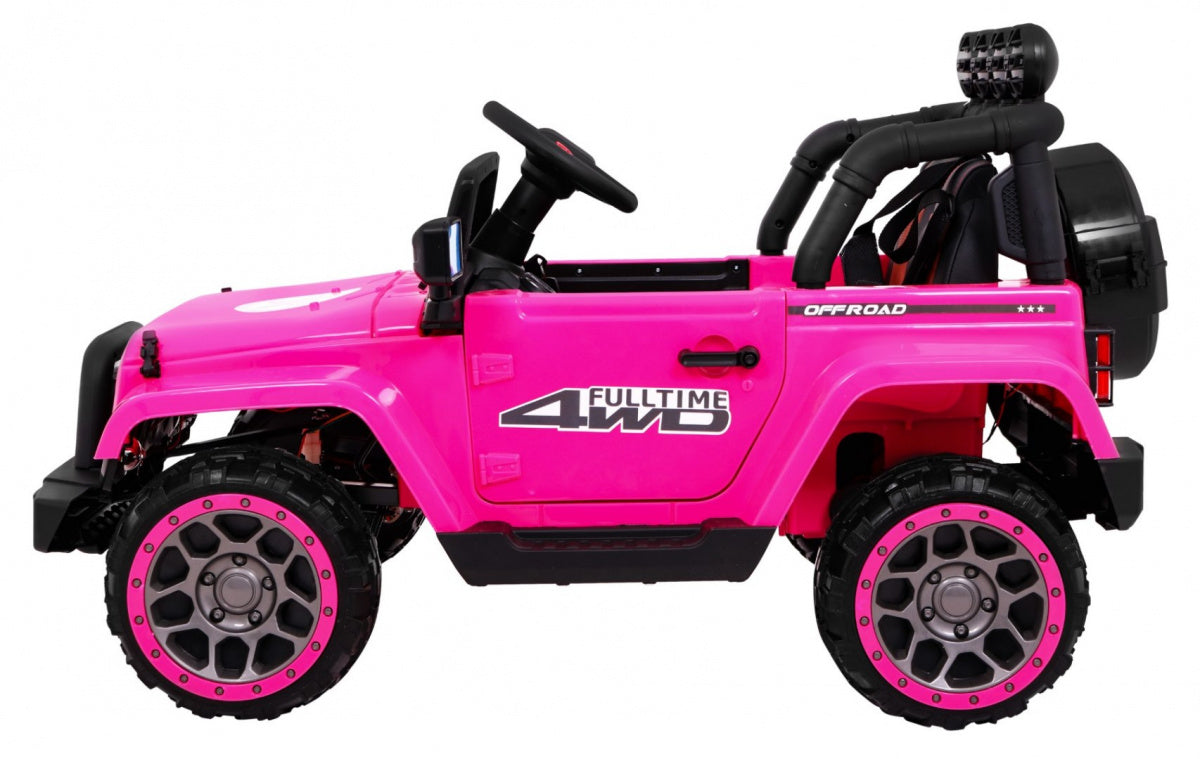 Auto Terenowe Full Time 4WD dla dzieci Różowy + Napęd 4x4 + Pilot + Audio LED + Schowek