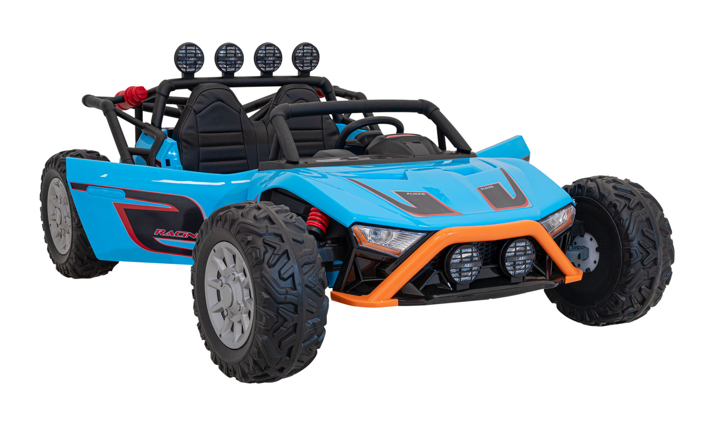 Auto Buggy Racing 5 na akumulator dla dzieci Niebieski + Silniki 2x200W + Pilot + Audio LED + Wolny Start