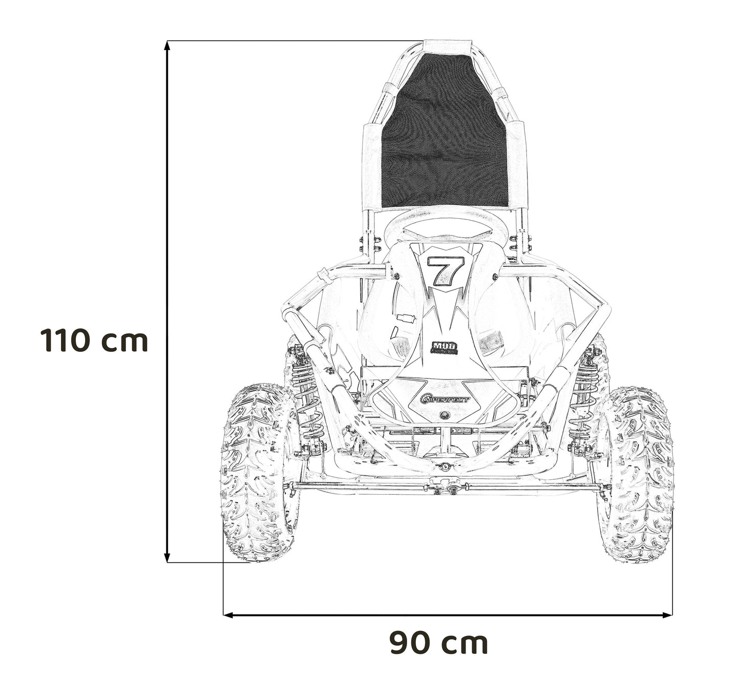 Pojazd Gokart Spalinowy MUD MONSTER Zielony