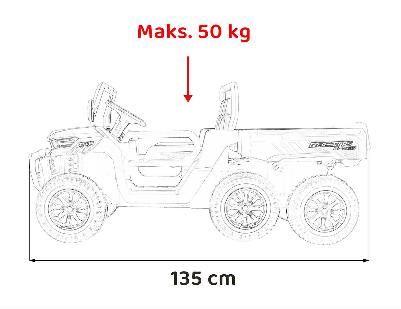 Pojazd Farmer Truck Speed 900 Zielony