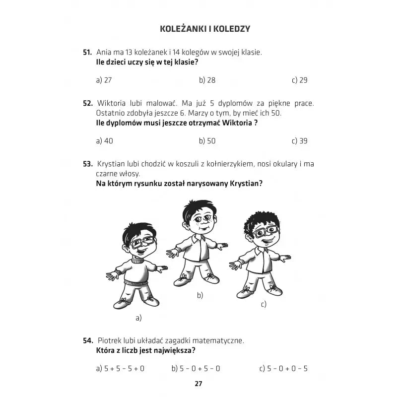 Kangurek Niko i zadania matematyczne. Klasa 2