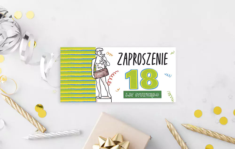 Karnet z okazji 18 urodzin, dla chłopaka