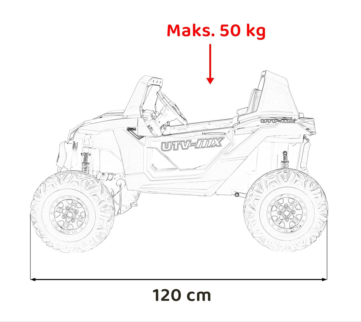 Pojazd Buggy UTV-MX 2000N Czarny