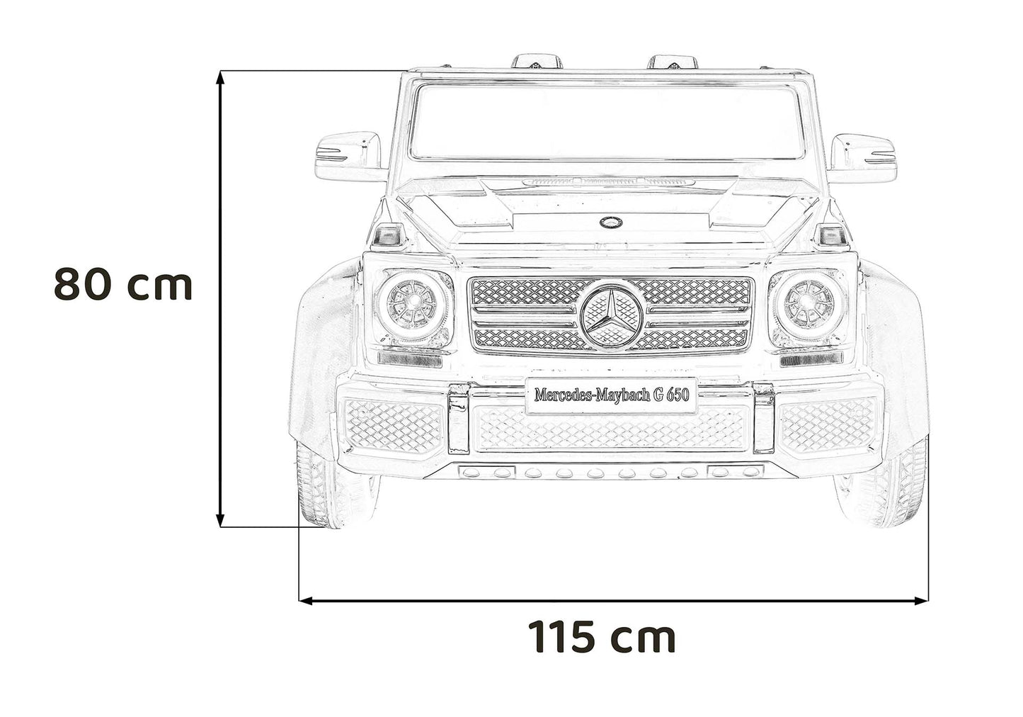 Pojazd Mercedes Benz MAYBACH G650 Czerwony