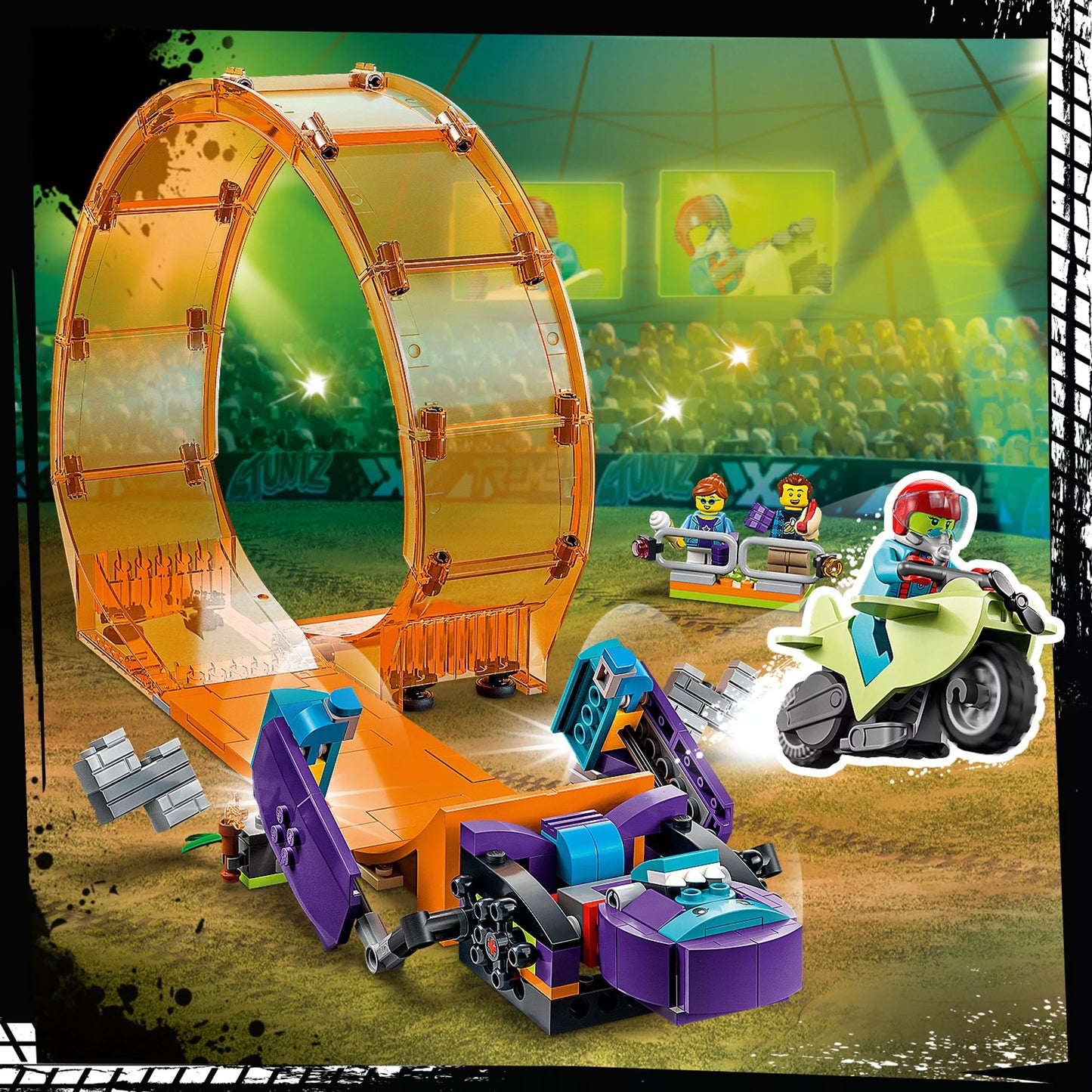 LEGO City Kaskaderska pętla i szympans demolka 60338