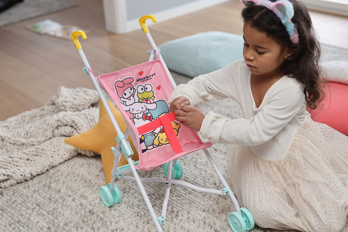 Wózek dla lalek Hello Kitty i przyjaciele spacerówka zabawka dla dzieci lalki