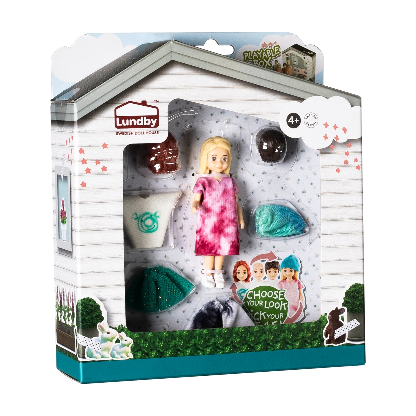Lalka do przebierania do domku dla lalek zestaw, zabawka dla dzieci, Lundby