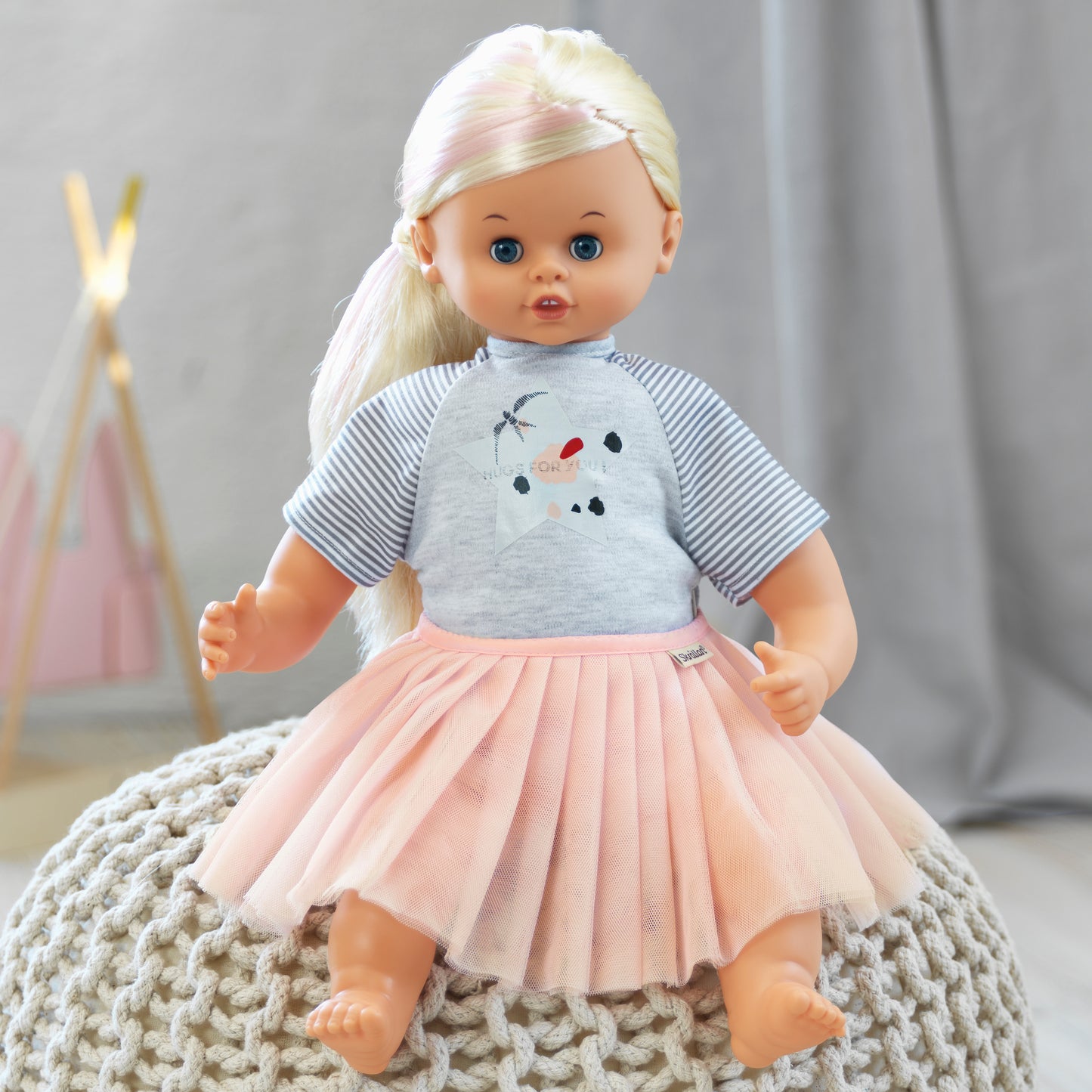 Spódniczka Tutu z tiulu dla lalki 45 cm, ubranka dla lalek, dzieci Skrallan