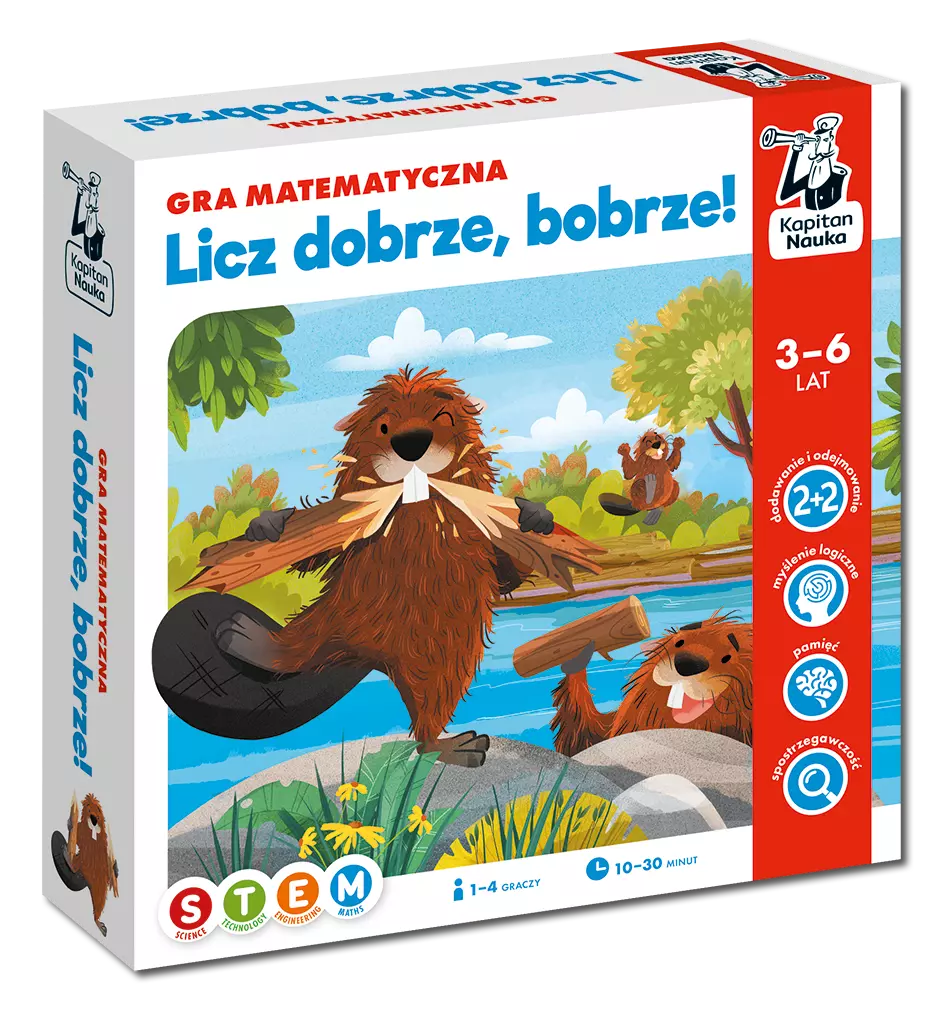 Licz dobrze, bobrze! Gra na matematyczna