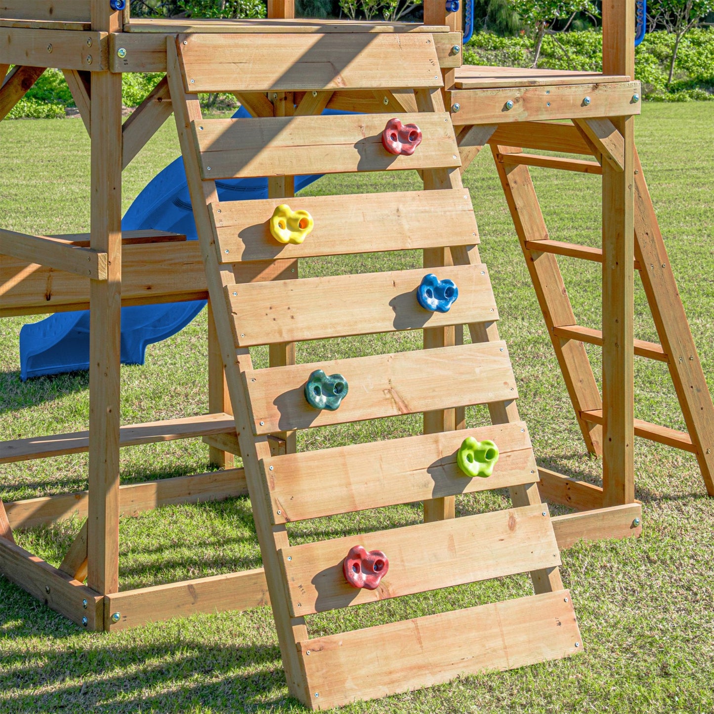 AXI Mitch play tower - Duży Plac Zabaw Drewniany Zjeżdżalnia Hustawki Ścianka Wspinaczkowa + Wieża