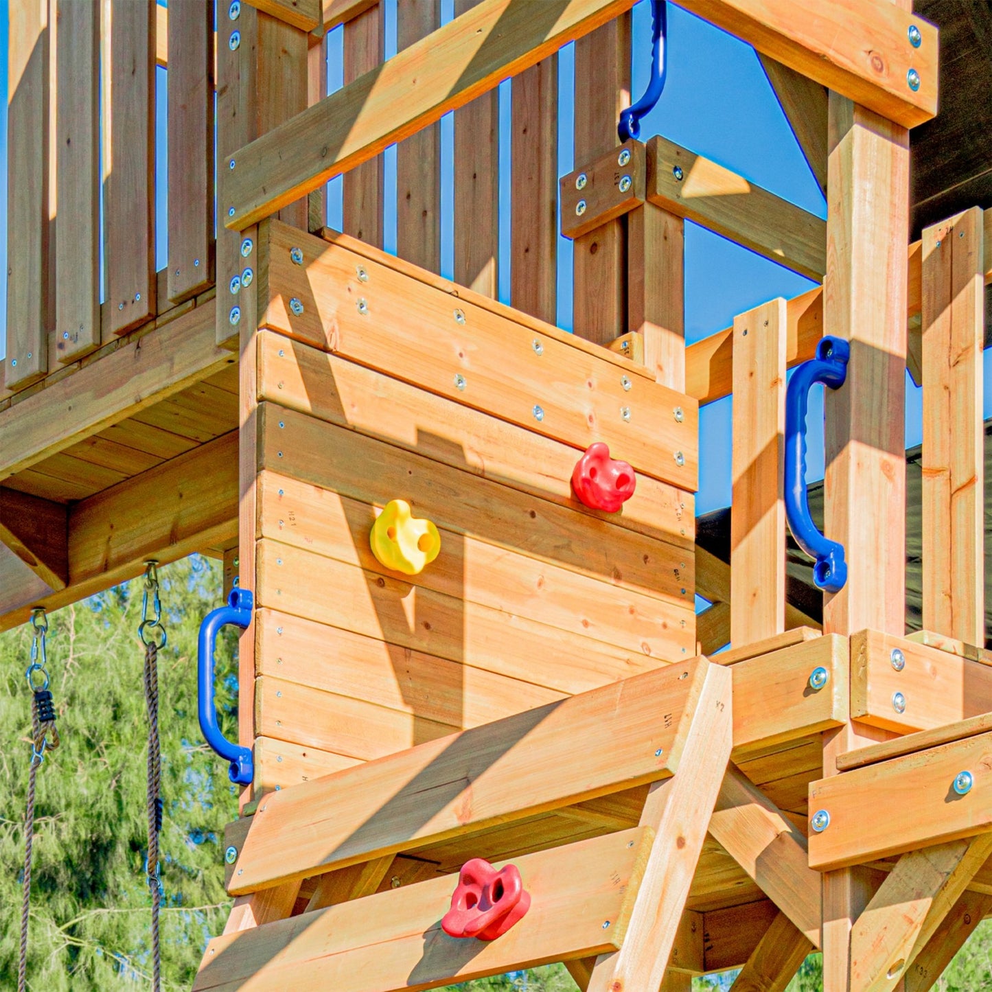 AXI Mitch play tower - Duży Plac Zabaw Drewniany Zjeżdżalnia Hustawki Ścianka Wspinaczkowa + Wieża