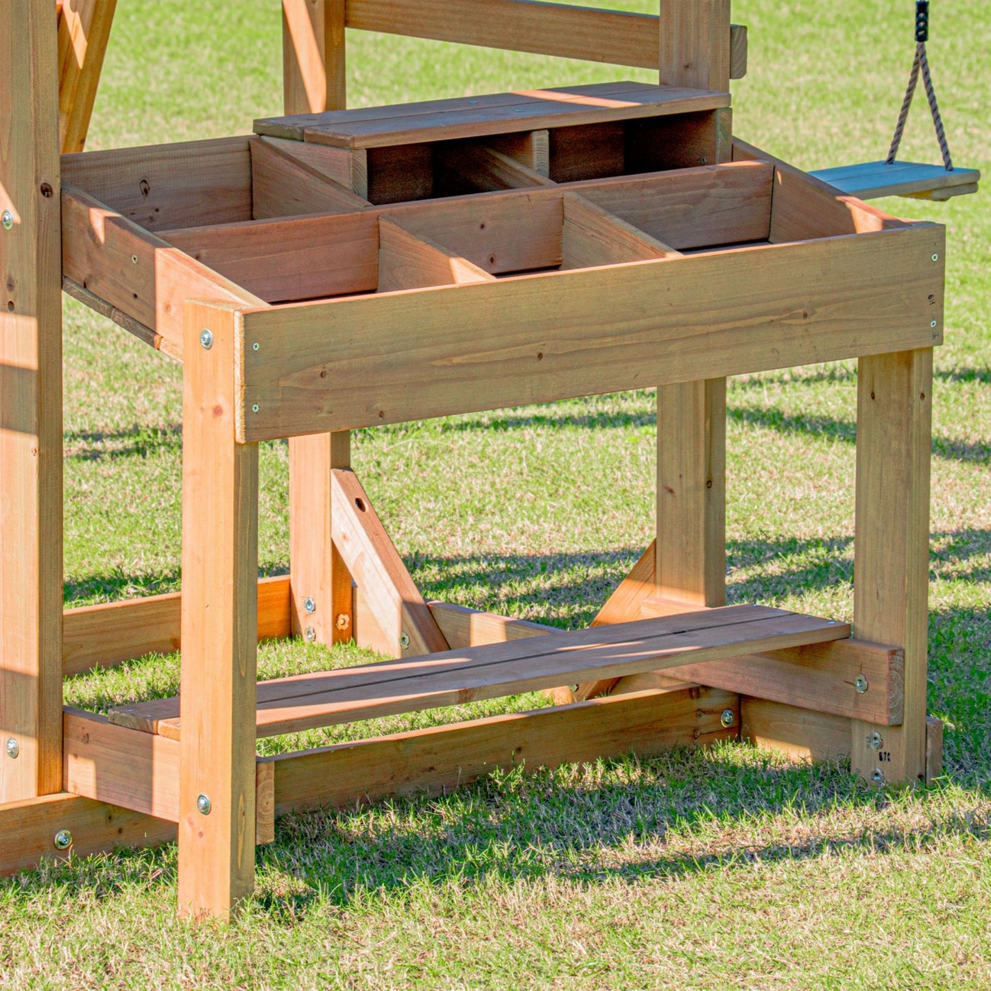 AXI Mitch play tower - Duży Plac Zabaw Drewniany Zjeżdżalnia Hustawki Ścianka Wspinaczkowa + Wieża