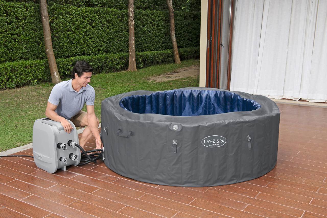 Lay - Z - Spa Santorini SMART HydroJet PRO Jacuzzi BESTWAY - www.zabawki - sensoryczne.pl