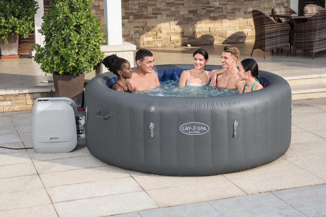 Lay - Z - Spa Santorini SMART HydroJet PRO Jacuzzi BESTWAY - www.zabawki - sensoryczne.pl