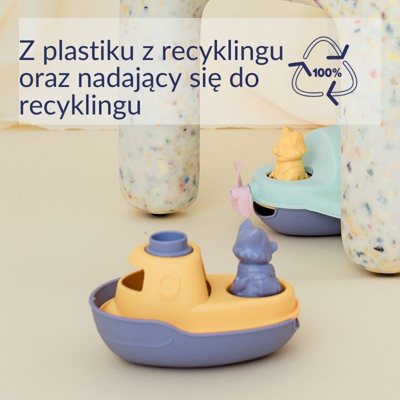 Mój pierwszy statek 2 w 1 niebieski zabawka dla dzieci łódź Le Jouet Simple