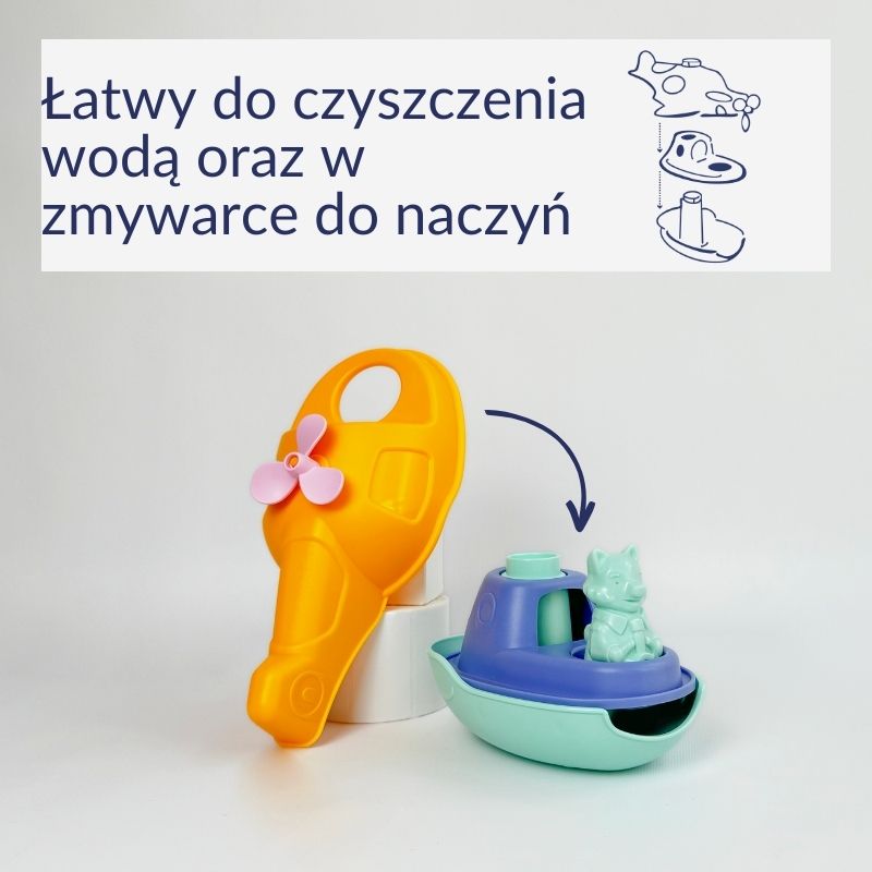 Pierwszy helikopter 2 w 1 pomarańczowy zabawka dla dzieci Le Jouet Simple