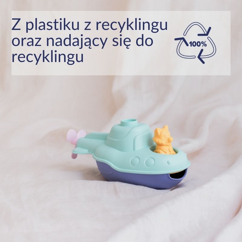 Pierwsza łódź podwodna 2 w 1 miętowa zabawka dla dzieci Le Jouet Simple