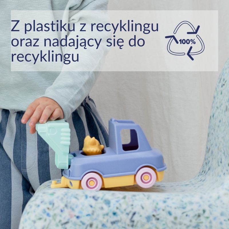 Pierwszy wóz strażacki pomarańczowy zabawka dla dzieci auto Le Jouet Simple