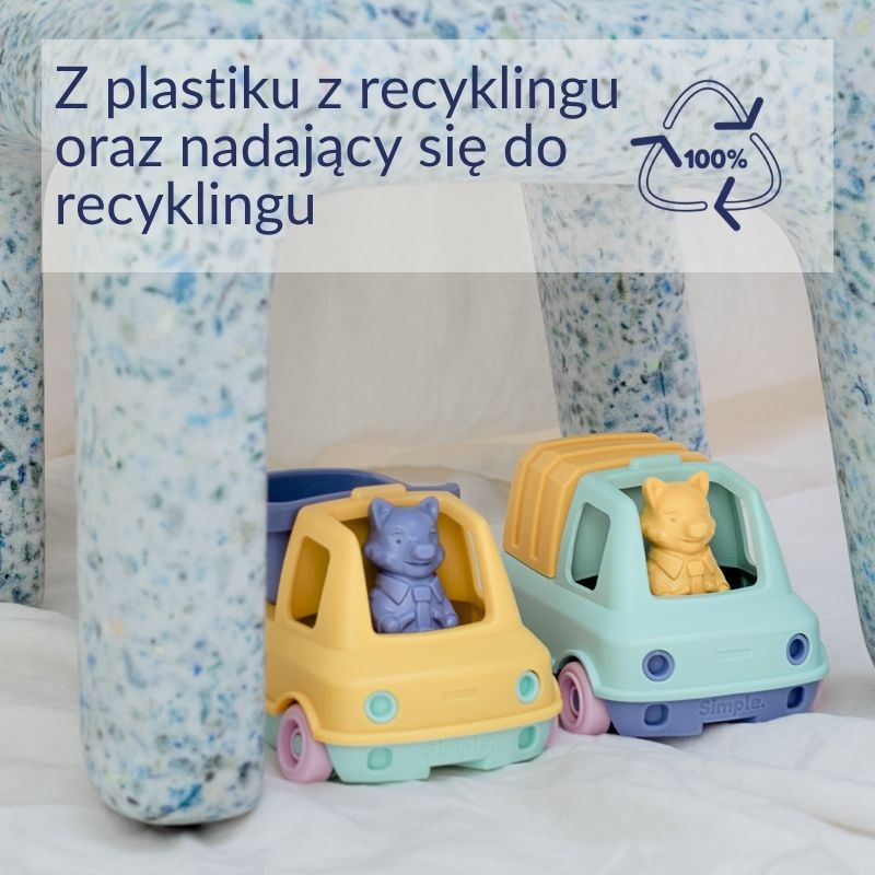 Pierwsza śmieciarka miętowa zabawka dla dzieci samochód Le Jouet Simple