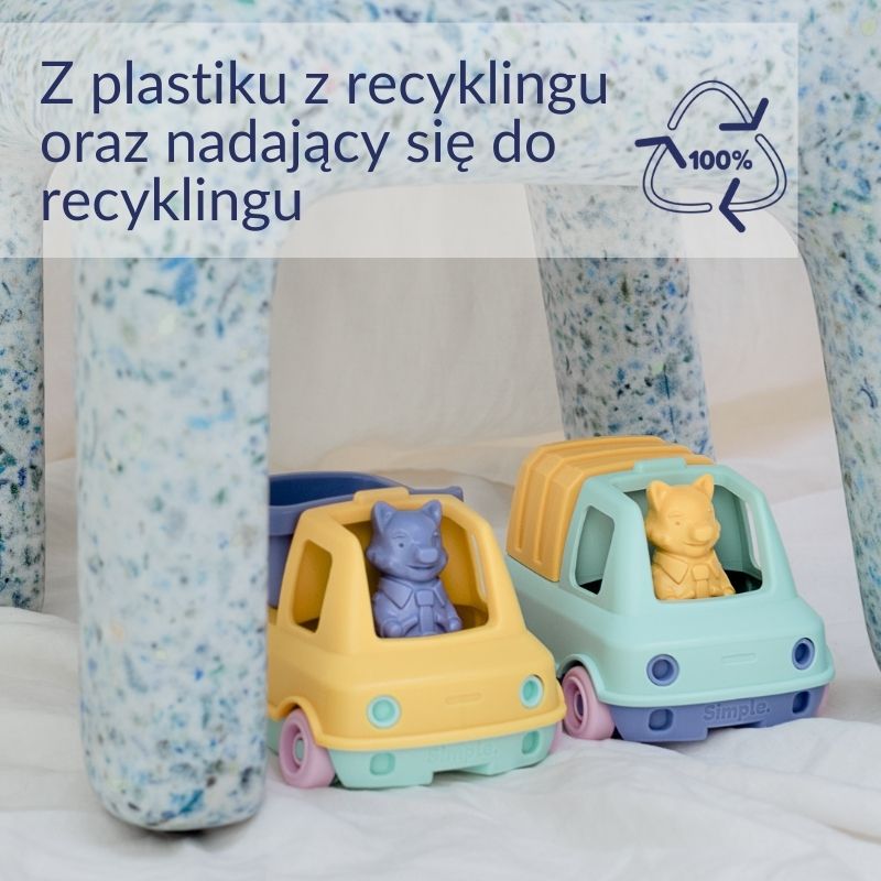 Samochody straż pożarna śmieciarka zestaw zabawka dzieci Le Jouet Simple