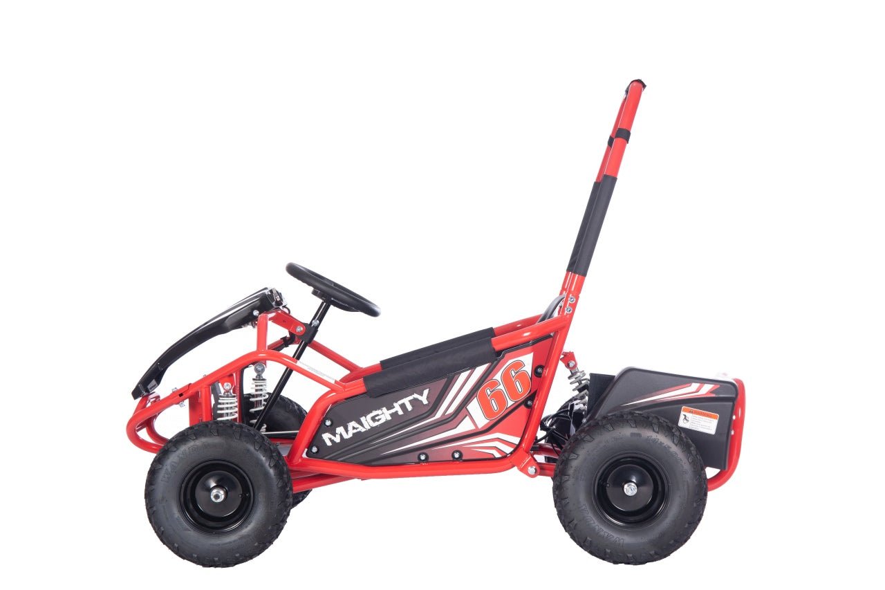 Pojazd Gokart Elektryczny MAIGHTY Czerwony - www.zabawki - sensoryczne.pl