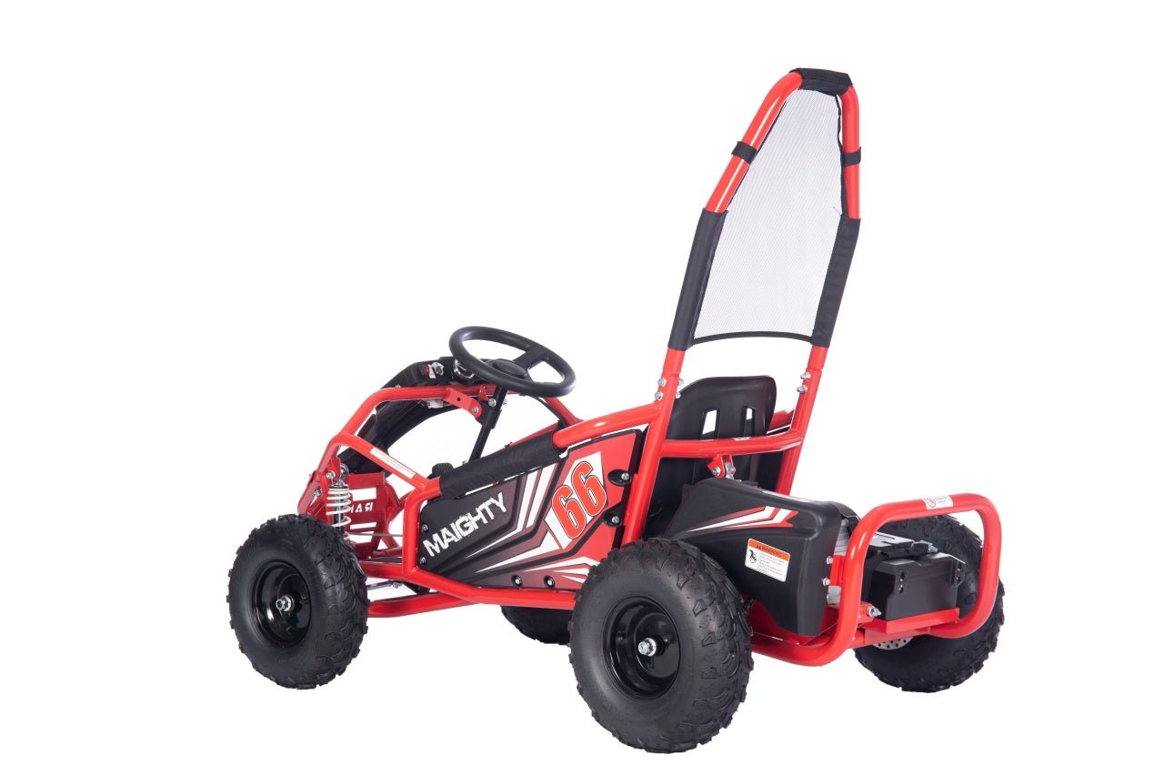Pojazd Gokart Elektryczny MAIGHTY Czerwony - www.zabawki - sensoryczne.pl