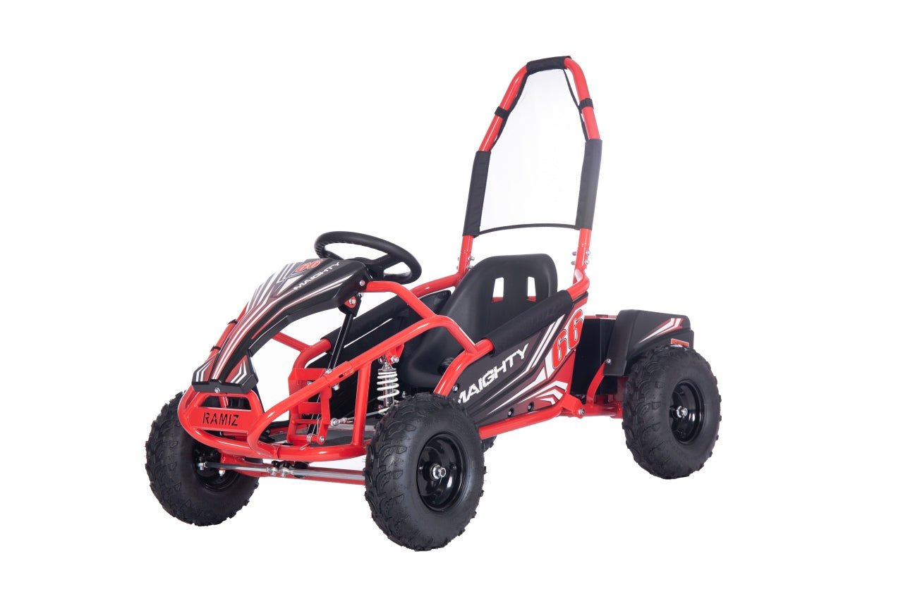 Pojazd Gokart Elektryczny MAIGHTY Czerwony - www.zabawki - sensoryczne.pl