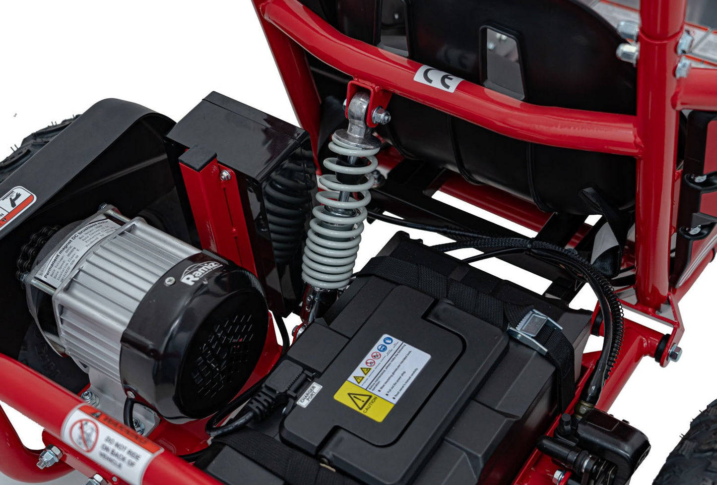 Pojazd Gokart Elektryczny MAIGHTY Czerwony - www.zabawki - sensoryczne.pl