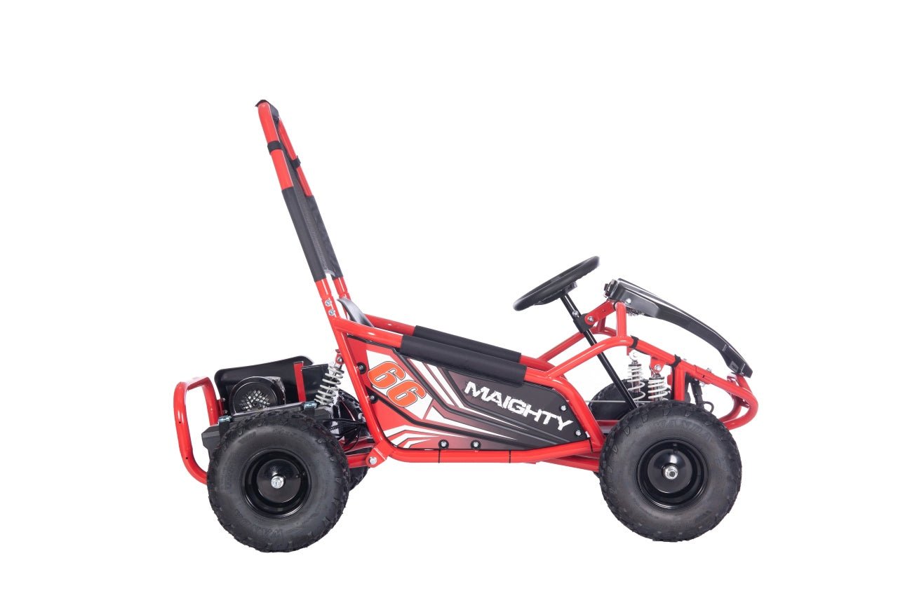 Pojazd Gokart Elektryczny MAIGHTY Czerwony - www.zabawki - sensoryczne.pl
