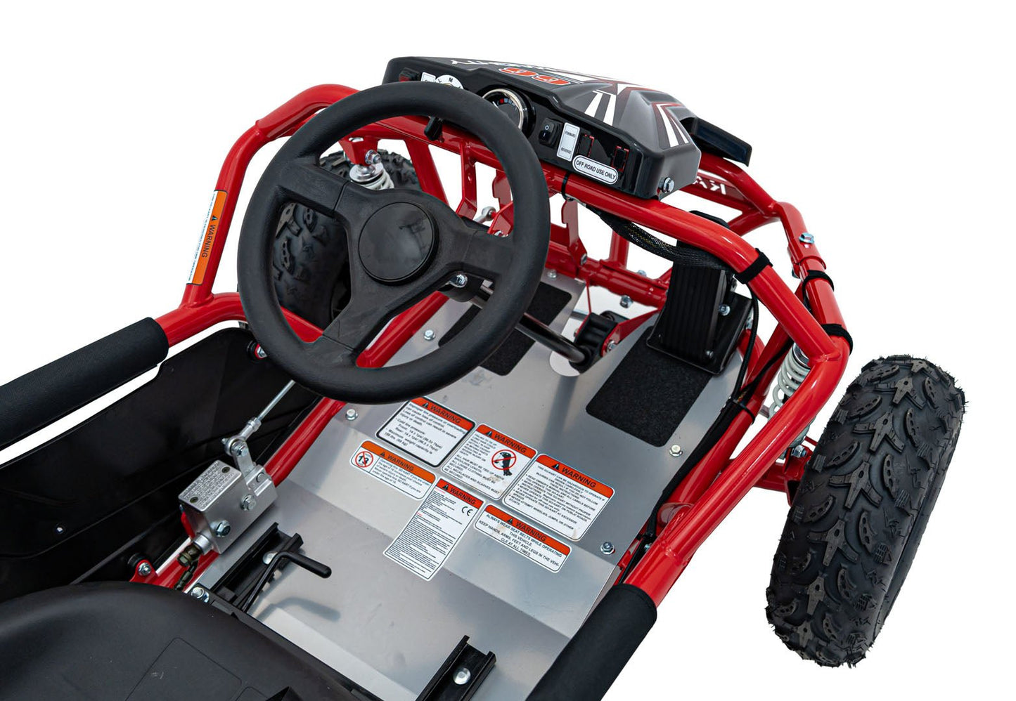 Pojazd Gokart Elektryczny MAIGHTY Czerwony - www.zabawki - sensoryczne.pl