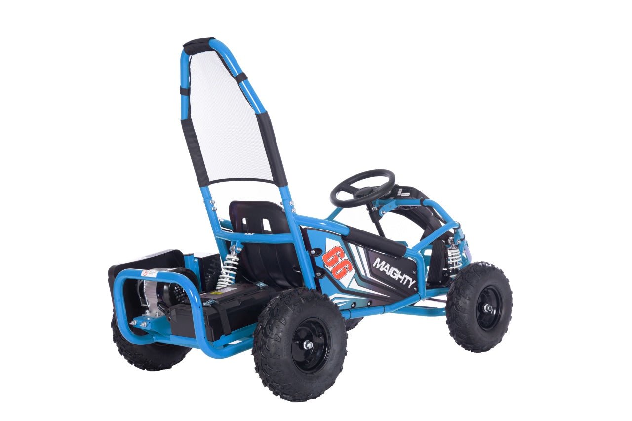 Pojazd Gokart Elektryczny MAIGHTY Niebieski - www.zabawki - sensoryczne.pl