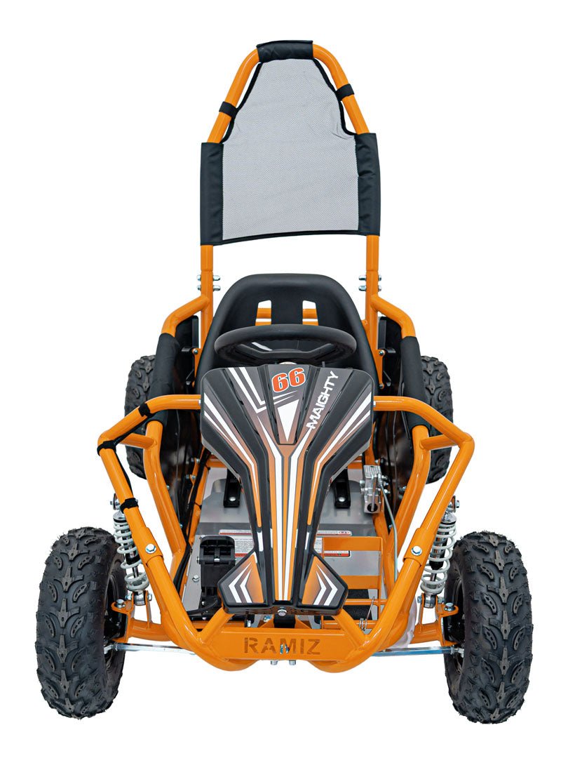 Pojazd Gokart Elektryczny MAIGHTY Pomarańczowy - www.zabawki - sensoryczne.pl