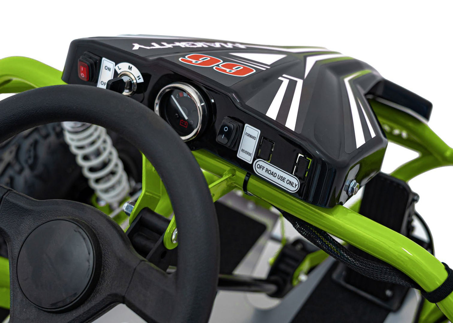 Pojazd Gokart Elektryczny MAIGHTY Zielony - www.zabawki - sensoryczne.pl