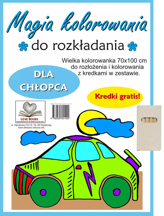 Magia kolorowania do rozkładania. Dla chłopca