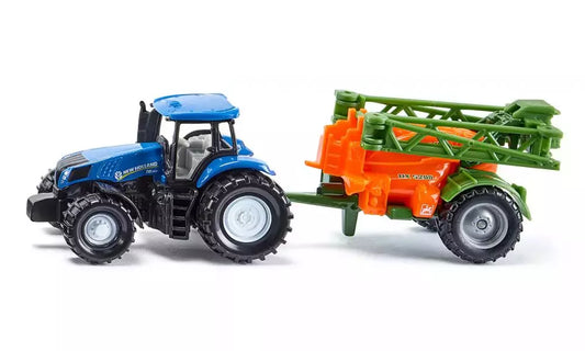 Traktor ze spryskiwaczem upraw