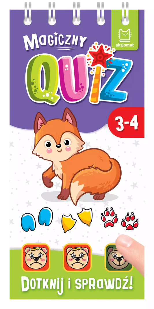 Magiczny quiz z liskiem. Dotknij i sprawdź, od 3 lat