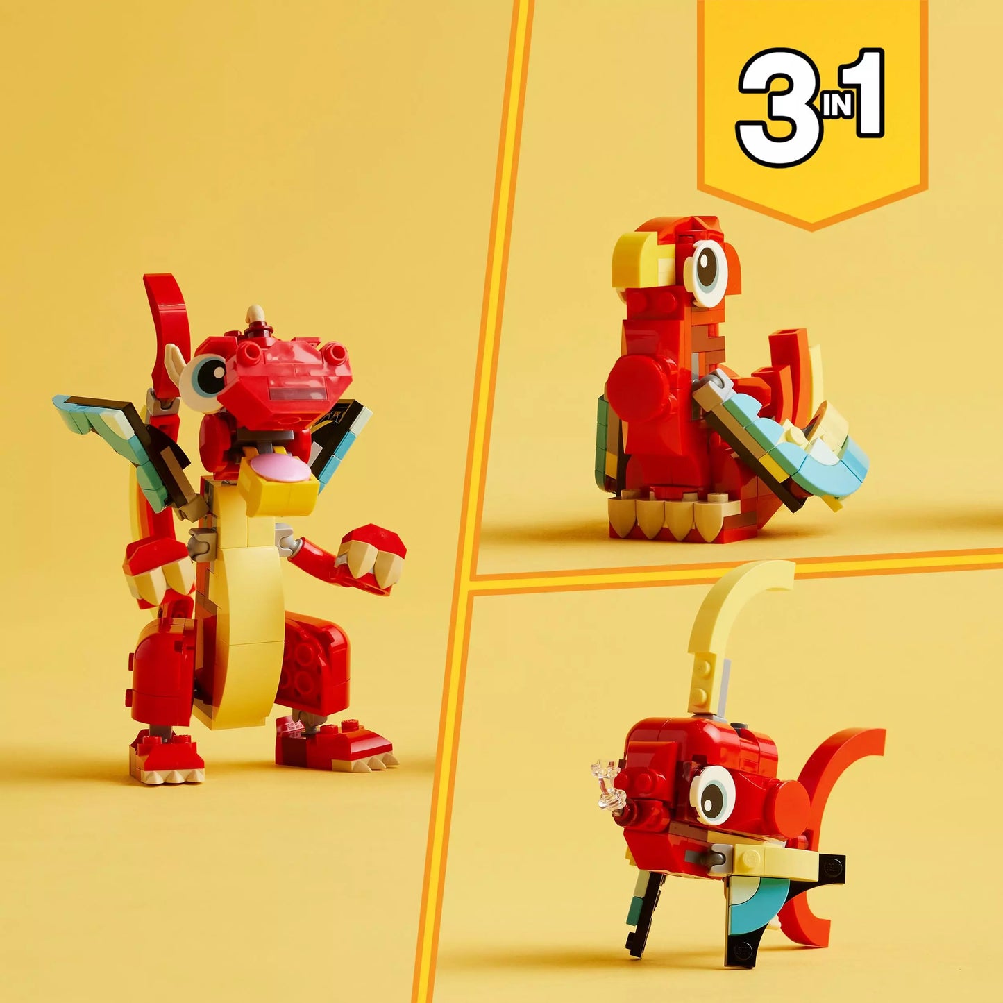 LEGO Creator 3 w 1 Czerwony smok 31145
