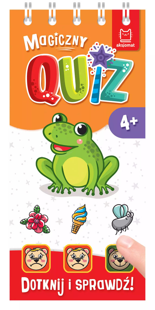 Magiczny quiz z żabką. Dotknij i sprawdź, od 4 lat