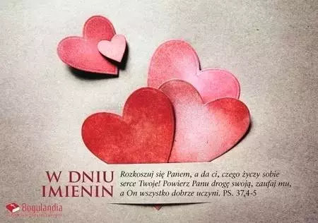 Kartka. W dniu imienin. Rozkoszuj się Panem...