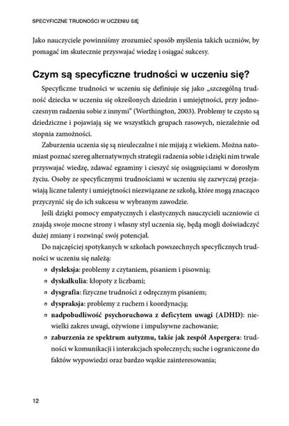 Specyficzne trudności w uczeniu się. Niezbędnik nauczyciela