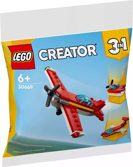 LEGO Creator 3 w 1 Kultowy czerwony samolot 30669