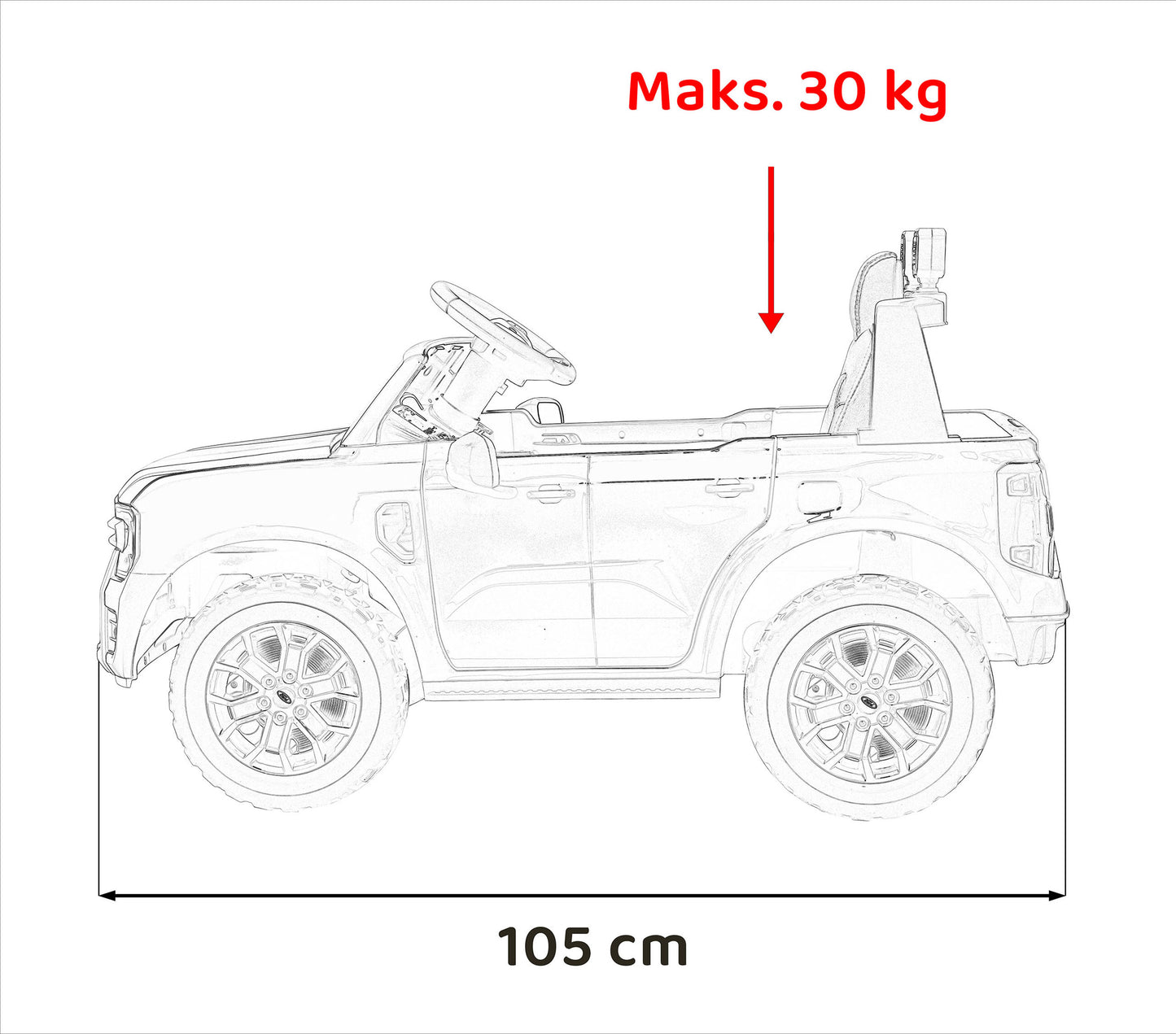 Pojazd Ford Ranger LIFT Niebieski