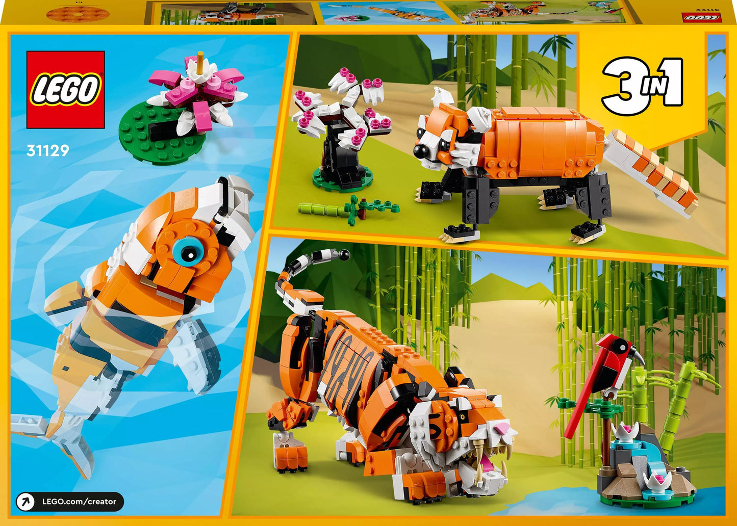 LEGO Creator 3 w 1 Majestatyczny tygrys 31129