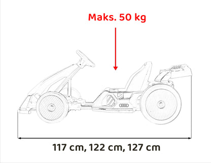 Pojazd Gokart Audi z Funkcją Driftu Biały