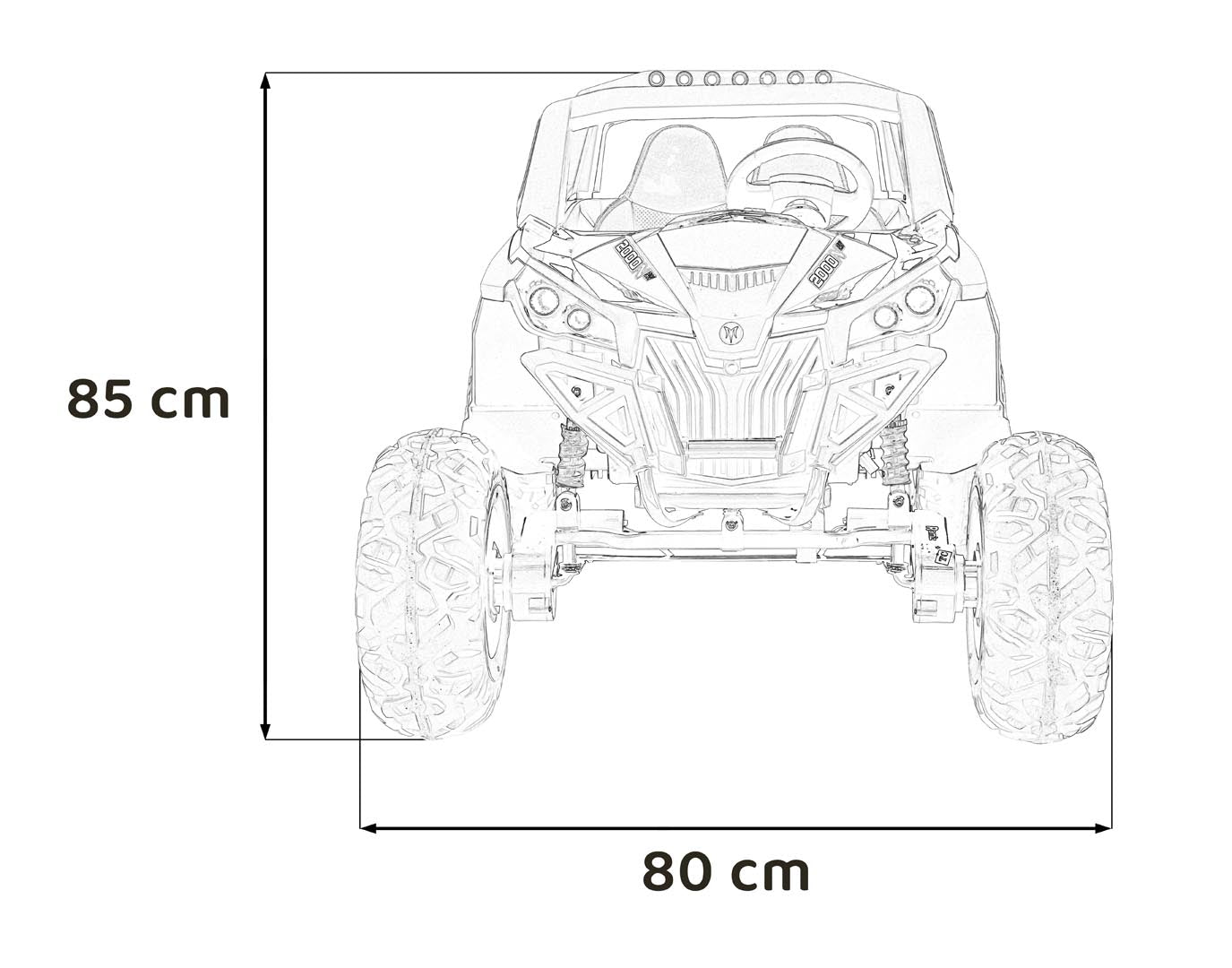 Pojazd Buggy UTV-MX 2000N Czarny