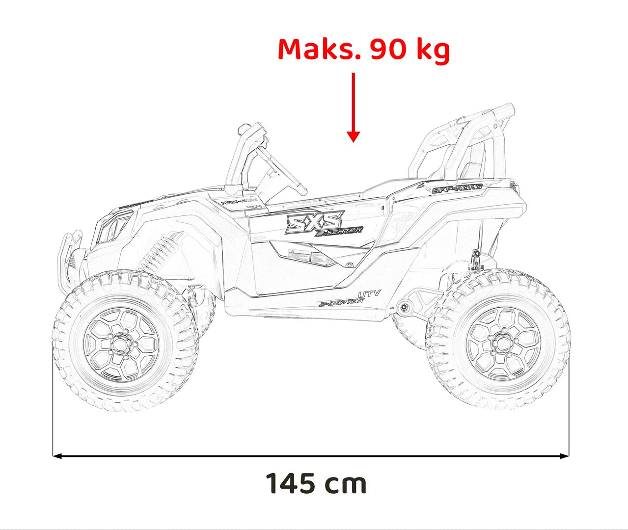 Pojazd Buggy UTV-MX 2000N Różowy