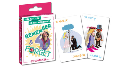 Remember and Forget. Gra karciana do nauki angielskiego. Kieszonkowiec